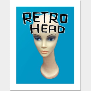 Retro Head Doll Head for Vintage Lover Posters and Art